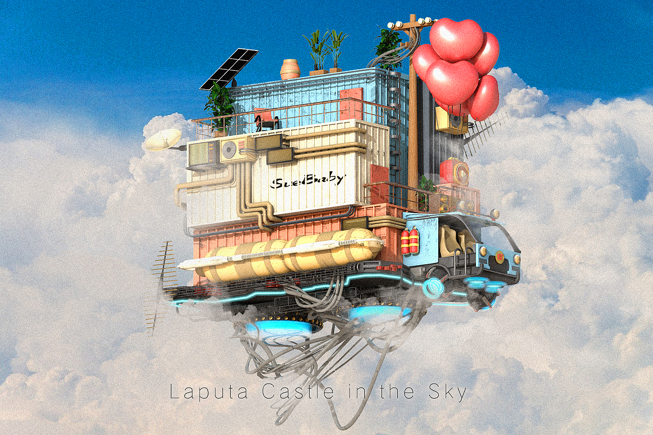 Laputa Castle in the Sky（图ZMTkyNzAwNjgw） - 场景 - 站酷设计师多多棉花糖原创素材 - 站酷ZCOOL