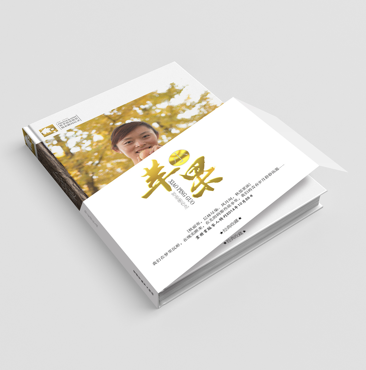 秋天摄影照片做的一组装帧封面设计