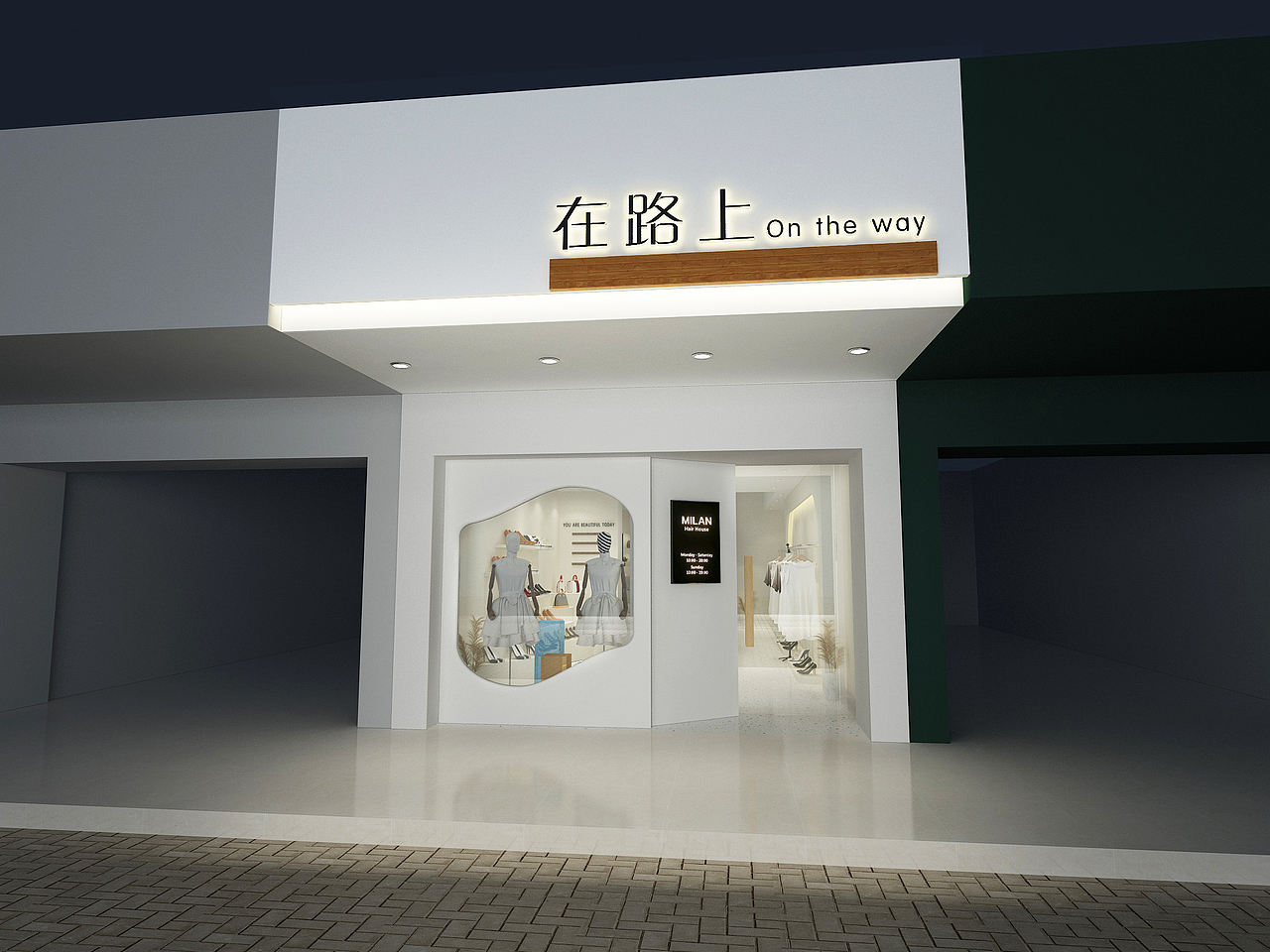 在路上女装店（图ZMjg1ODc0OTAw） - 商业空间设计 - 站酷设计师星饰界设计原创素材 - 站酷ZCOOL