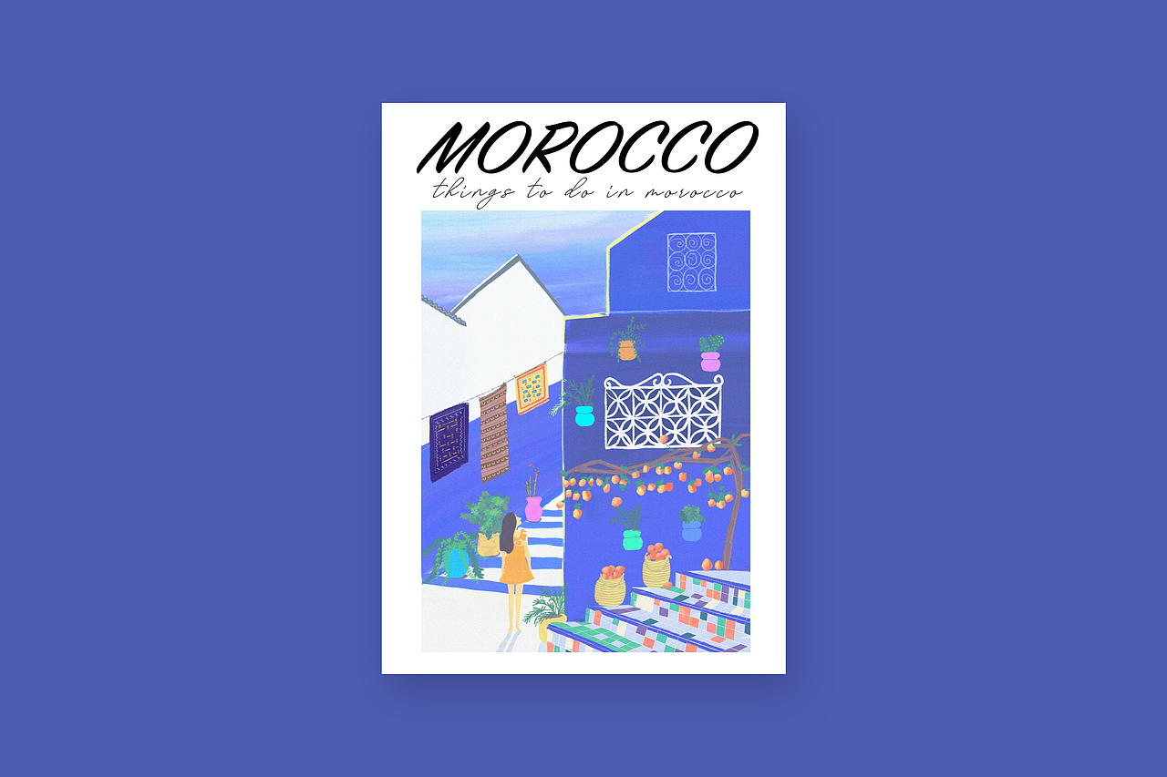 摩洛哥旅行插画