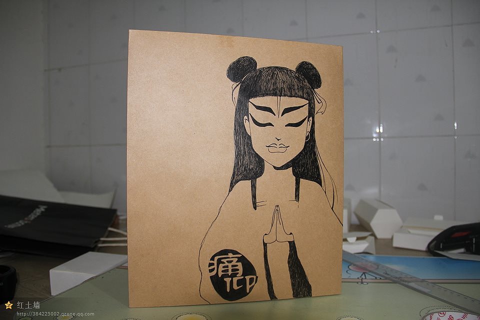 手绘纸袋 痛仰
