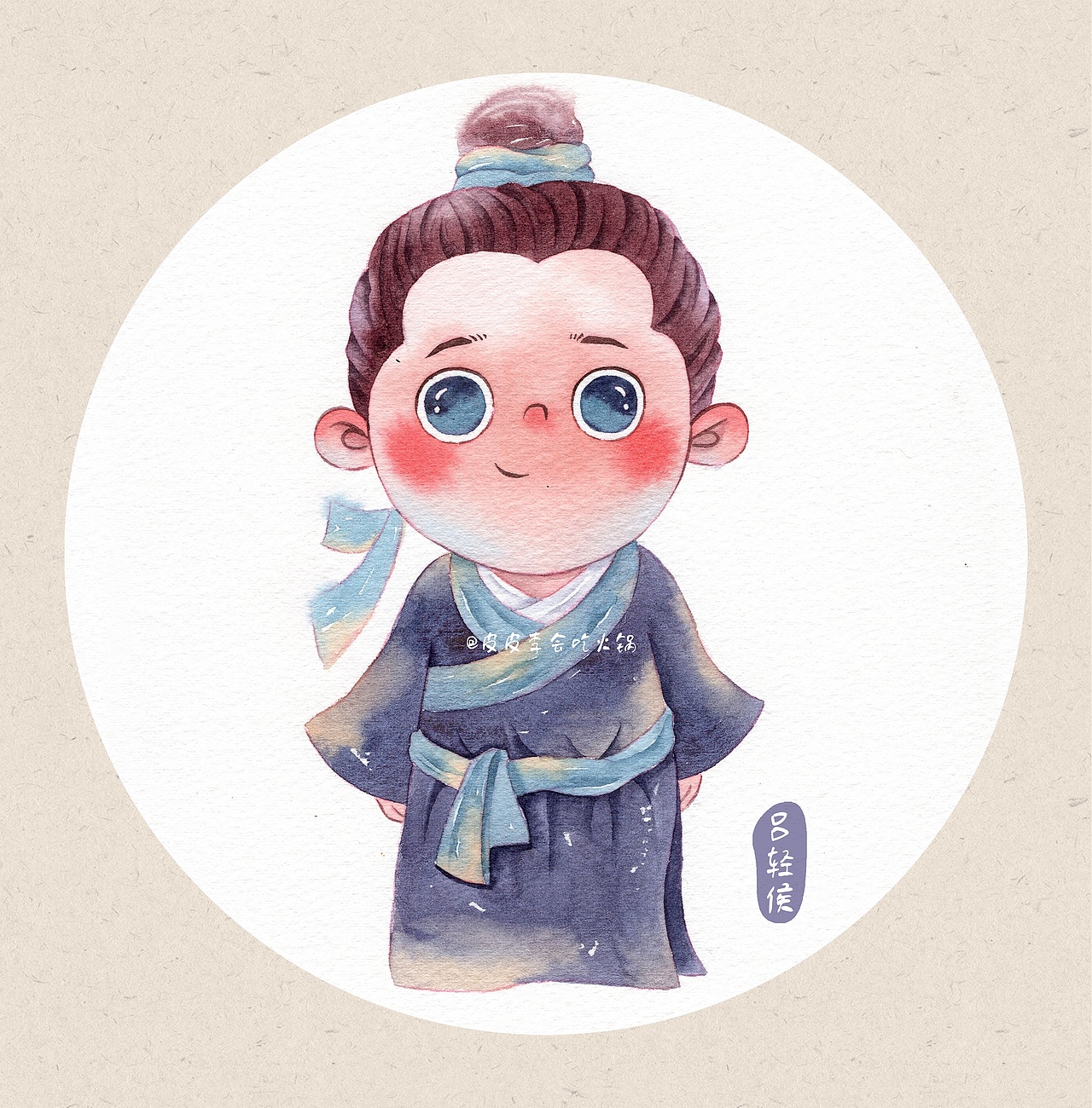 手绘水彩儿童插画—武林外传