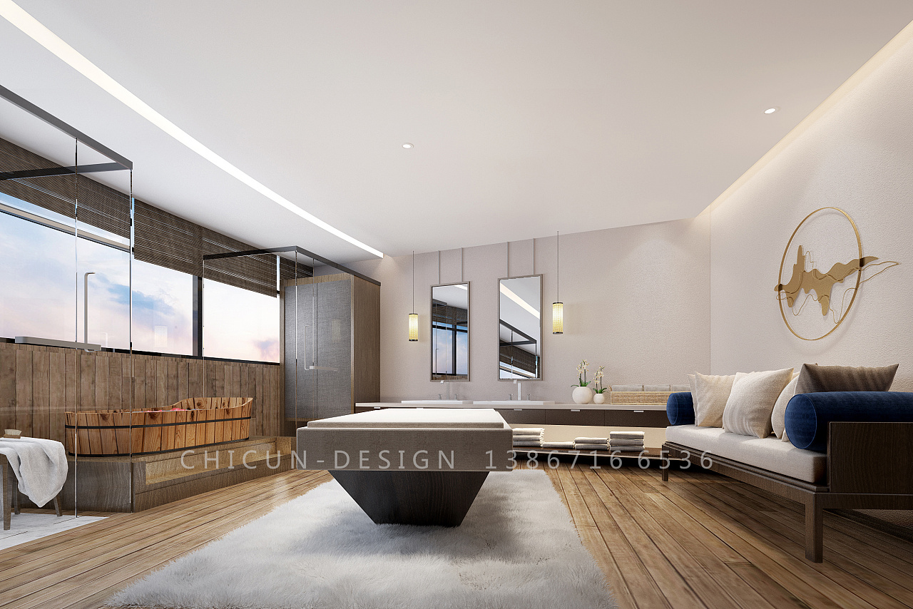 尺寸设计|金卓美容美发医疗整形会所现代新中式科技风