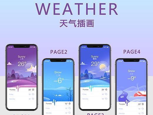 天气插画-AI线框图-ps调色-AE小动画-两天的研究成果