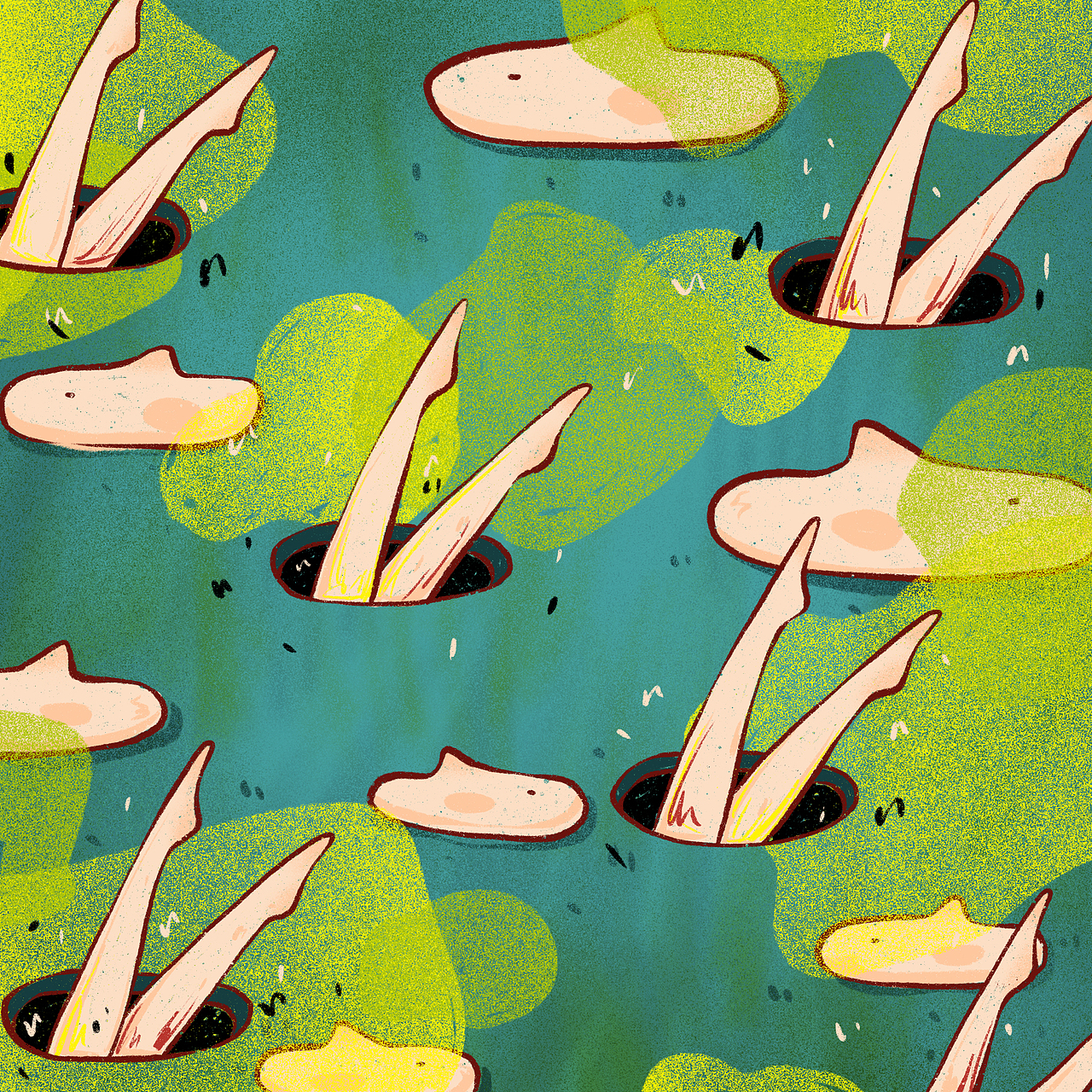 混乱（图ZMjYyMDQzMjIw） - 艺术插画 - 站酷设计师小象花原创素材 - 站酷ZCOOL