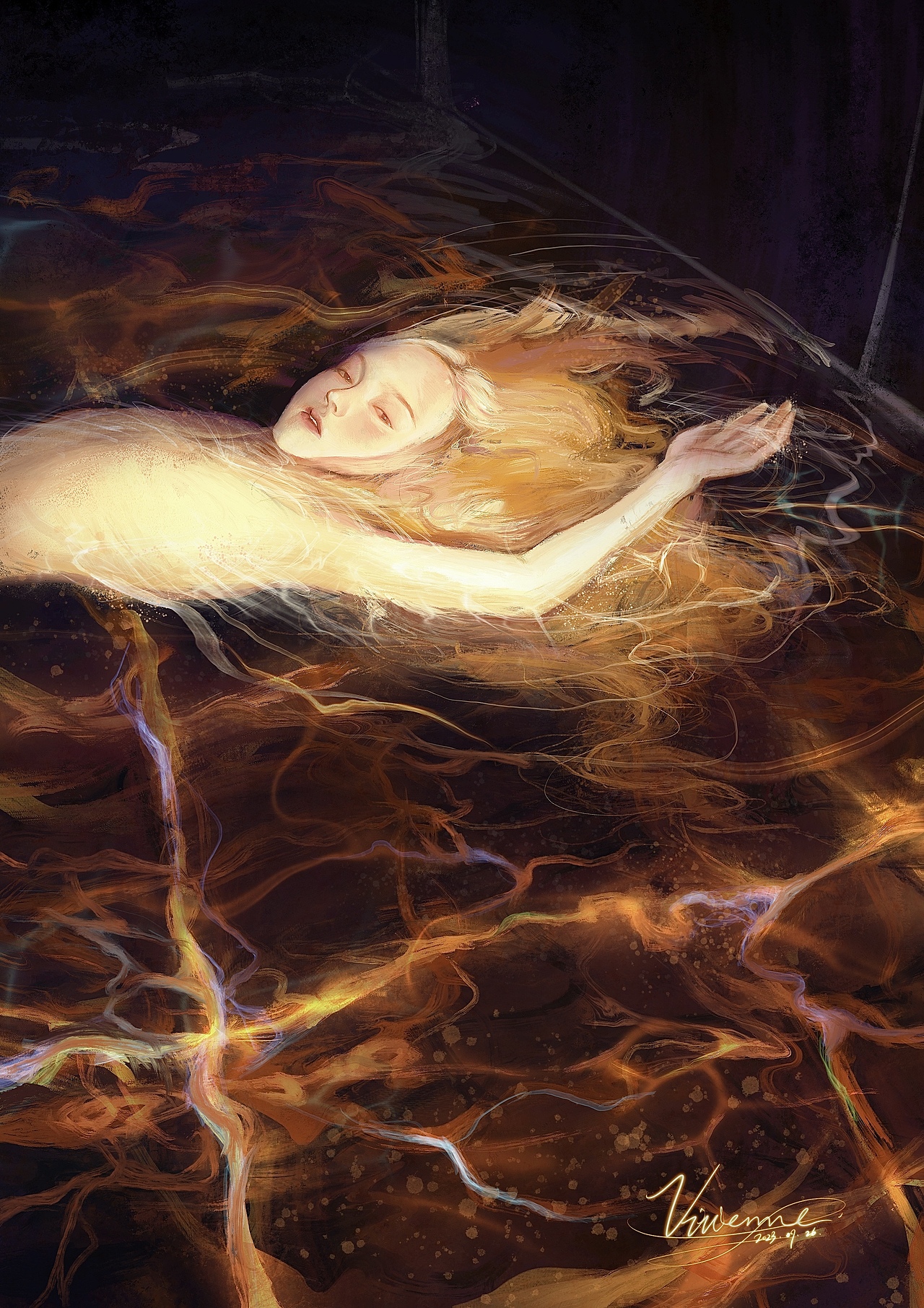 插画《水火》（图ZMzUxNzg5Mjg4） - 艺术插画 - 站酷设计师万里来碗里原创素材 - 站酷ZCOOL