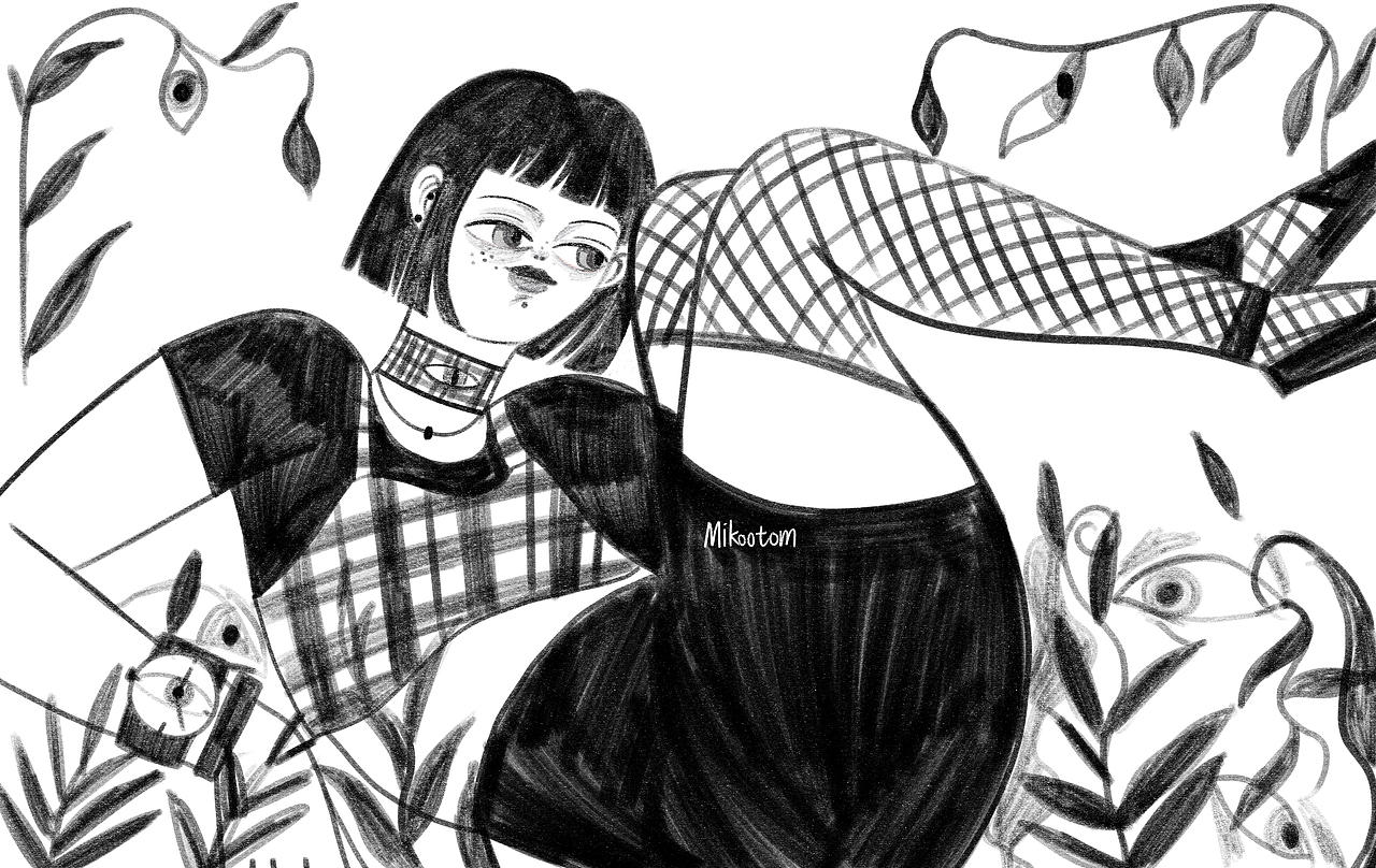 六月悲伤酷女孩（图ZODQzNDY4ODA=） - 创作习作 - 站酷设计师MIKOOTOM原创素材 - 站酷ZCOOL