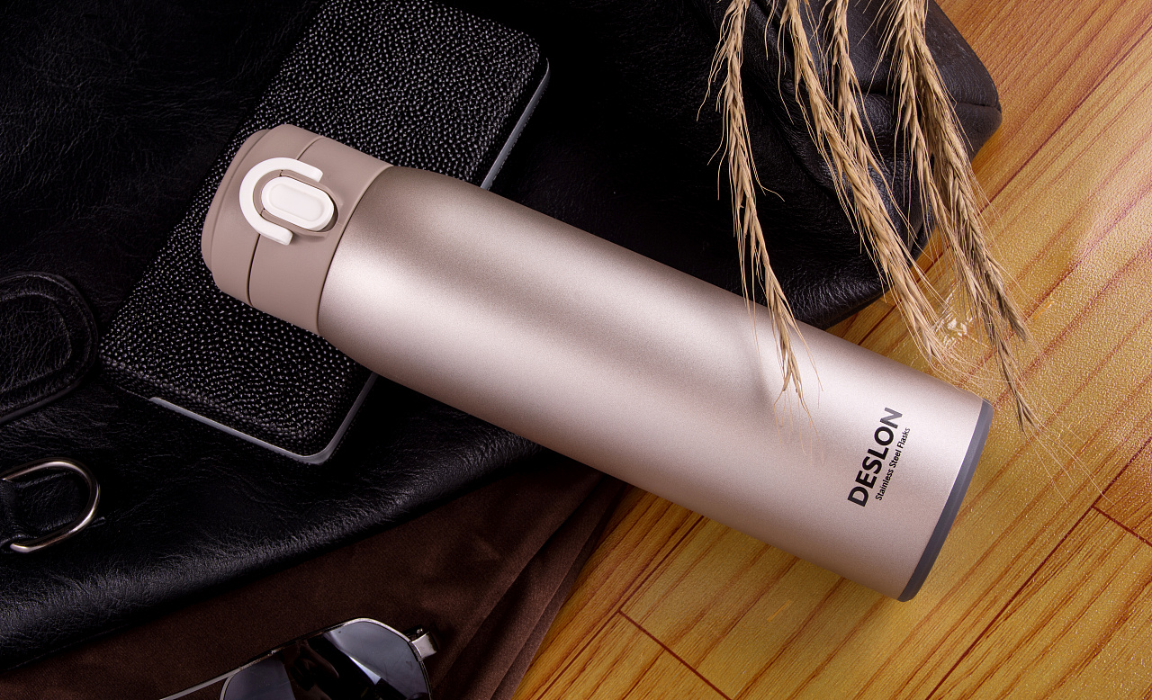 不锈钢保温杯 弹盖