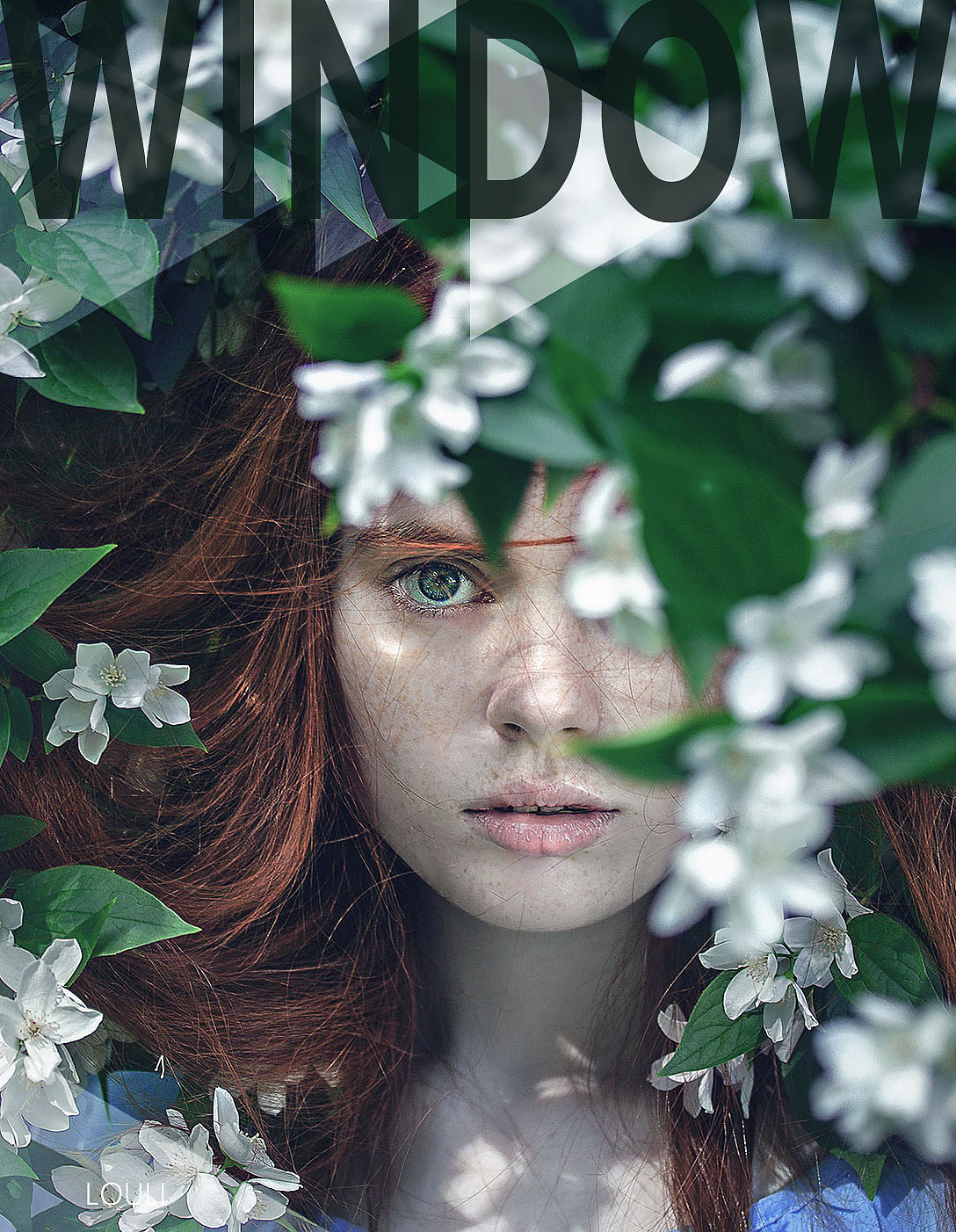 英文文字人像海报