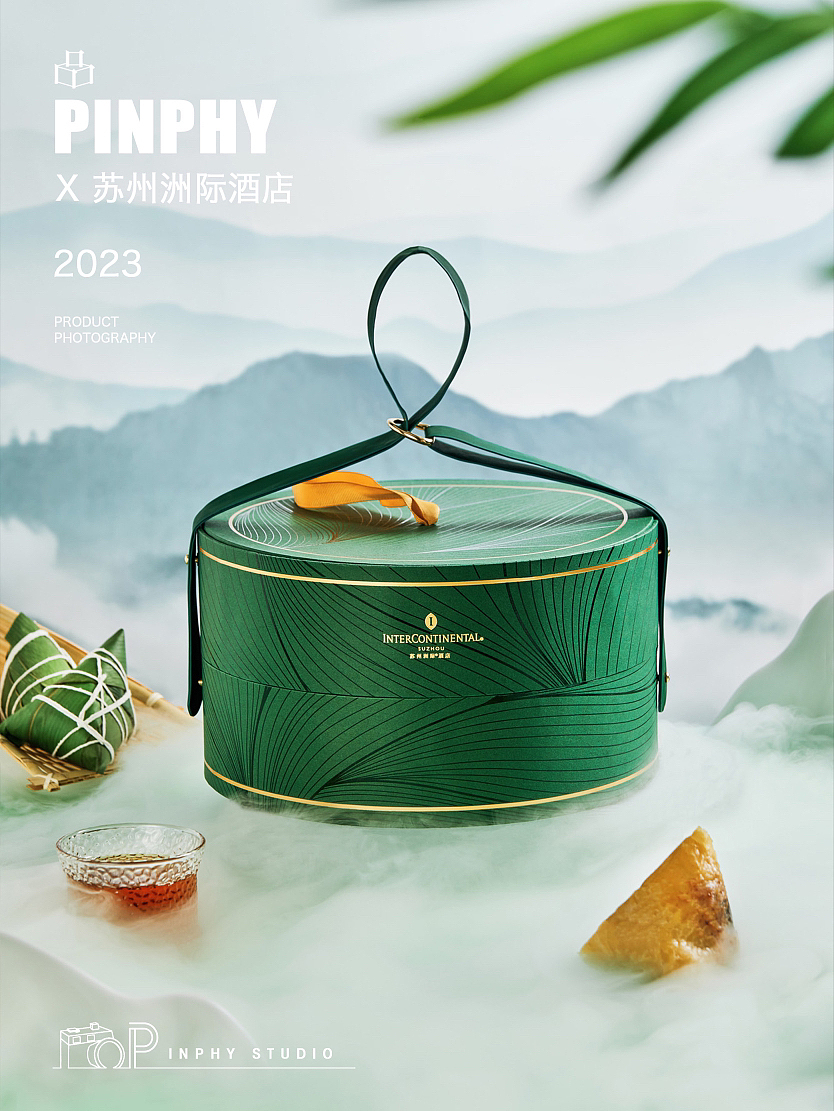 国风粽子礼盒与人像摄影
