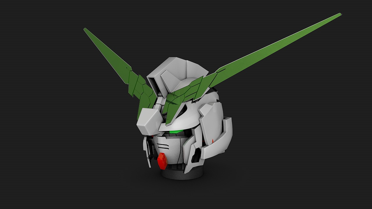 c4d独角兽高达头部动画