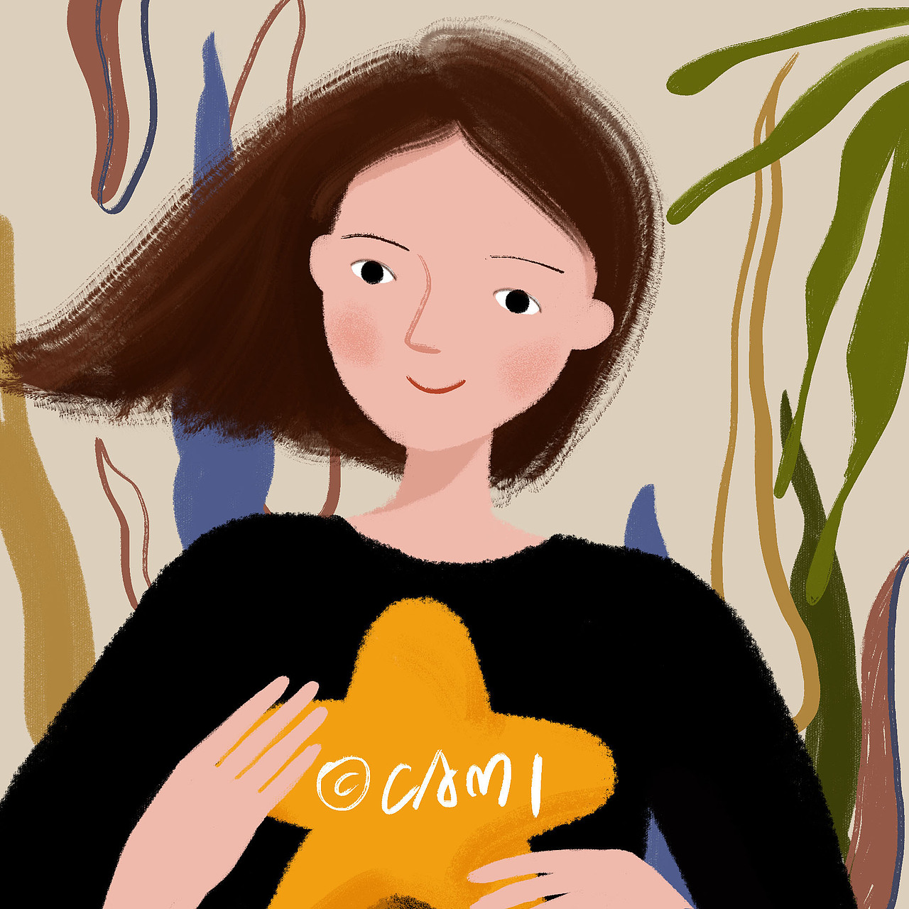 《女孩子》（图ZMTc5NzcxNTI0） - 商业插画 - 站酷设计师CAMI卡缪原创素材 - 站酷ZCOOL