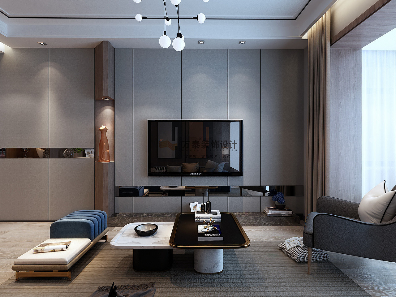 济南万泰装饰绿地新里城75平装修案例