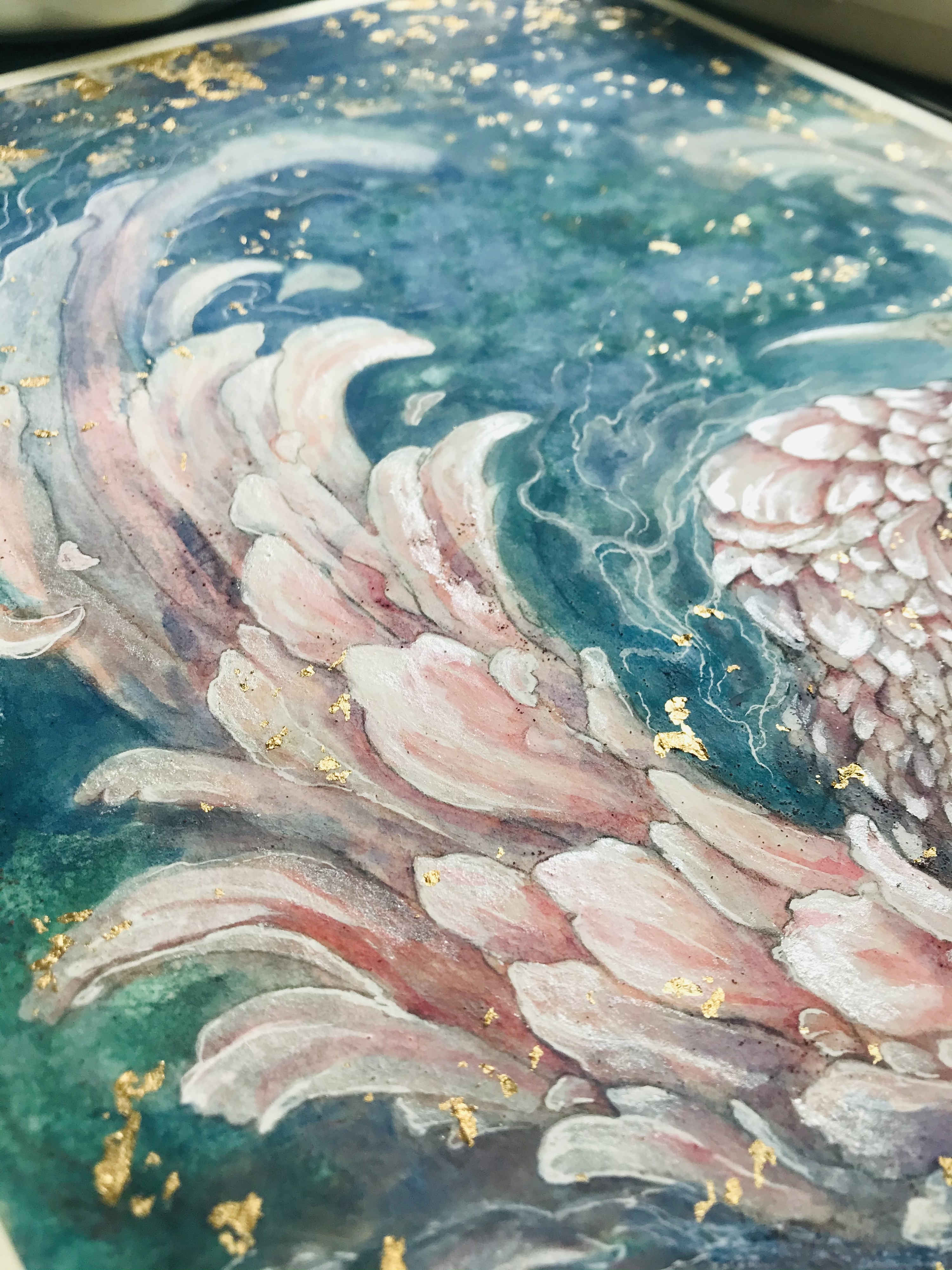 过年画的花鸟岩彩