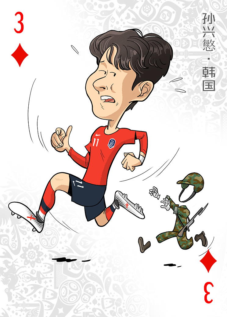 世界杯杯球星漫画扑克设计（图ZMTE5MjgzOTYw） - 商业插画 - 站酷设计师尚亚努扎伊原创素材 - 站酷ZCOOL