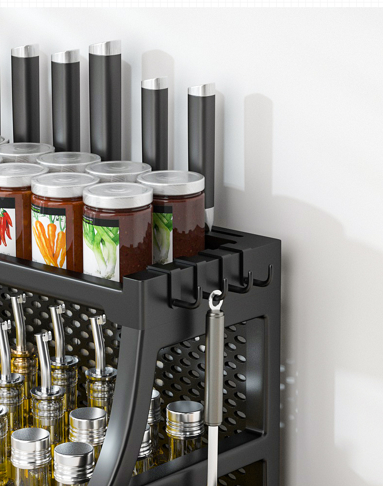 置物架，厨房置物架，置物架建模渲染