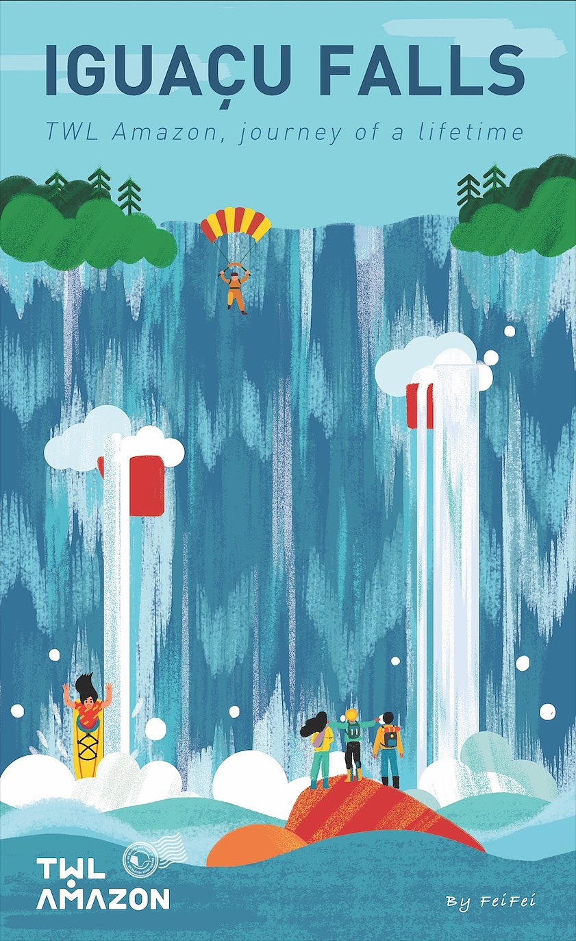 巴西旅行插画海报设计