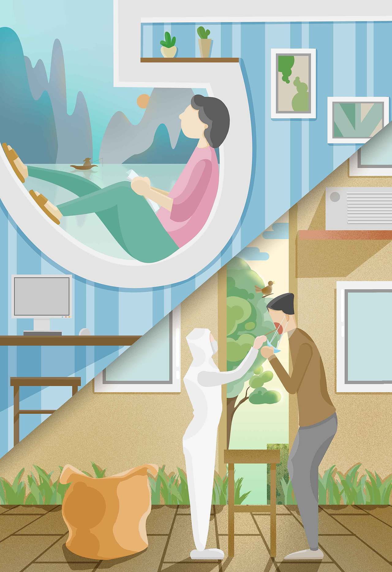 疫情當(dāng)前的五一勞動(dòng)節(jié)宣傳圖（圖ZMjk2NTA1MTU2） - 創(chuàng)作習(xí)作 - 站酷設(shè)計(jì)師燎青麥原創(chuàng)素材 - 站酷ZCOOL