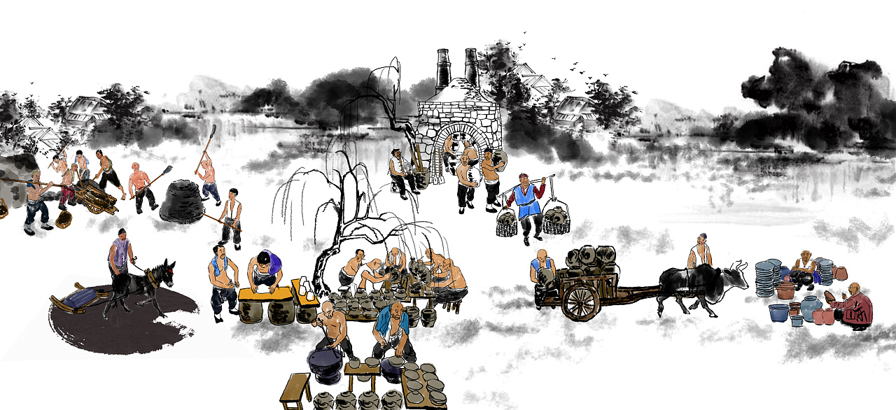 博山陶瓷制作流程#动漫作品