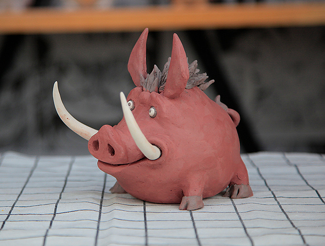 时指间陶艺diy小动物作品