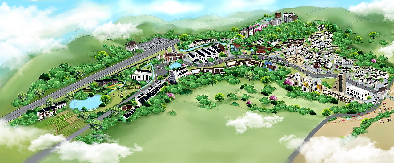 深圳华侨城甘坑客家小镇地图