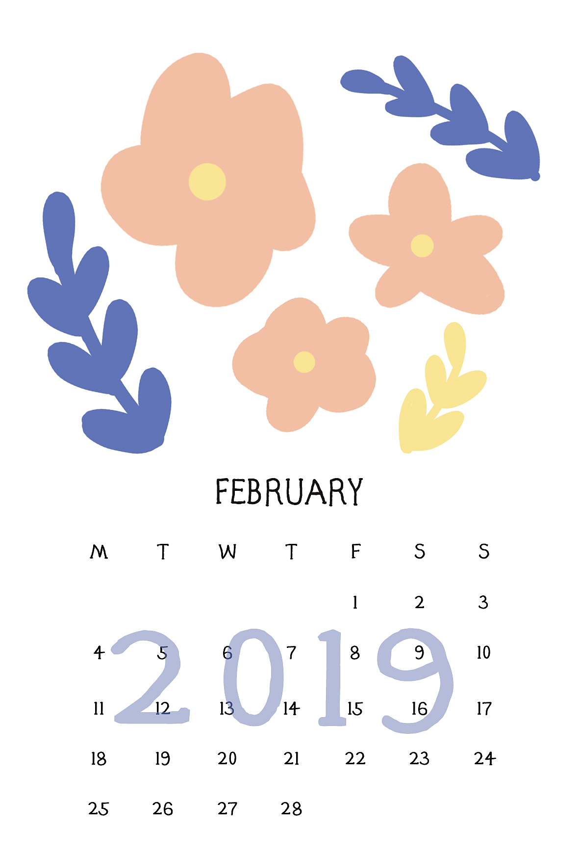 2019年日历