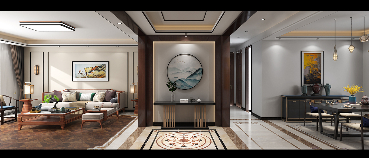 中式风格（图ZMTU0MTg2OTY0） - 家装设计 - 站酷设计师立方视觉表现原创素材 - 站酷ZCOOL