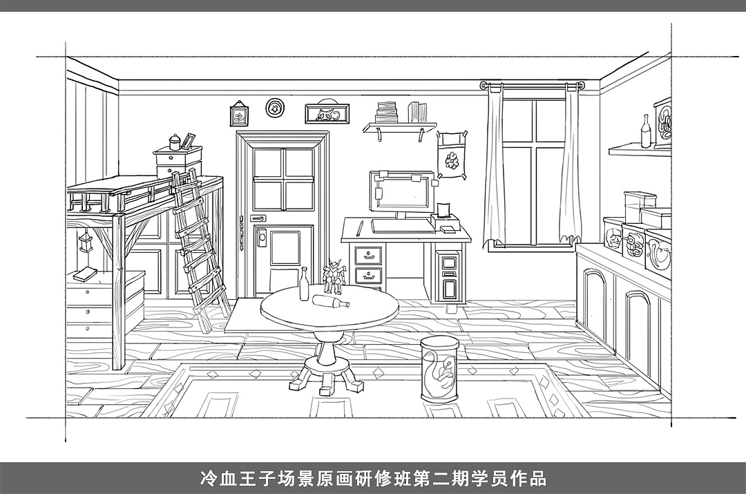 冷血王子场景原画研修班(第二期线稿作品)（图ZNTU2Nzg2NjA=） - 游戏原画 - 站酷设计师冷血王子原创素材 - 站酷ZCOOL