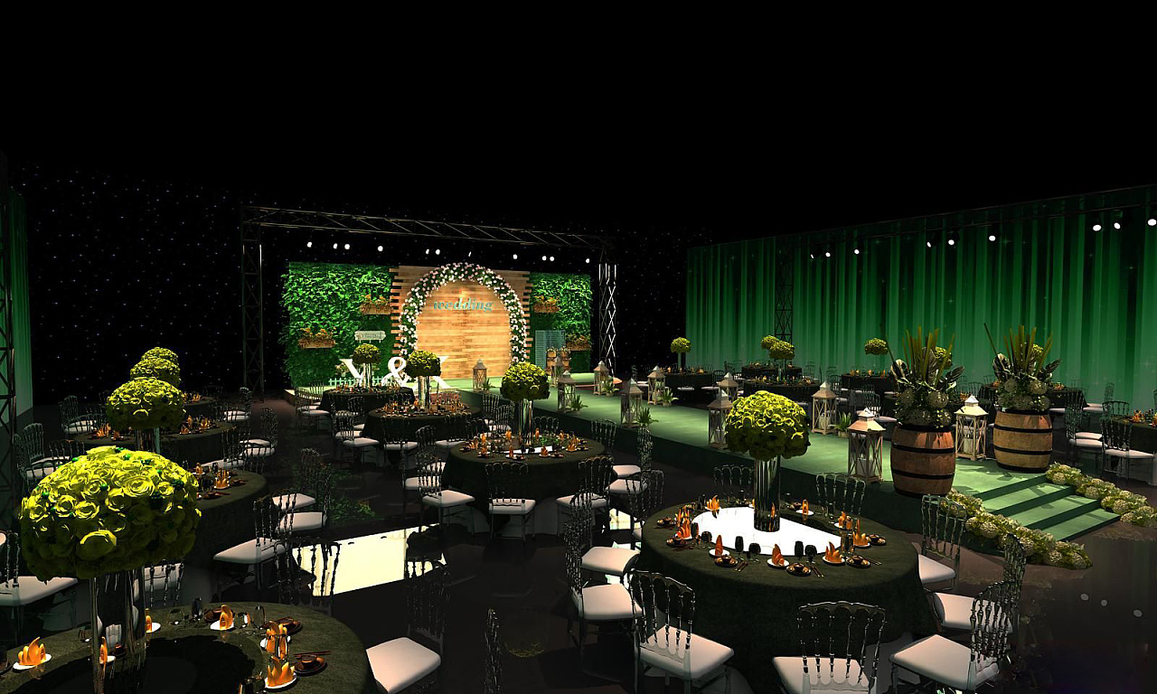 小清新森系婚礼|空间|舞台美术|lily1213371725 - 原创作品 - 站酷