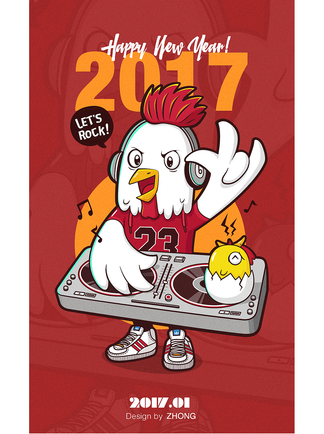【插画练习】鸡年燥起来~~（图ZNjkwNDQ3MDA=） - 创作习作 - 站酷设计师小佐Z原创素材 - 站酷ZCOOL