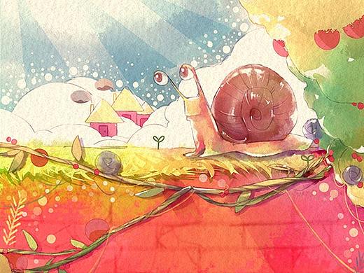 儿童插画：跨页、封底等