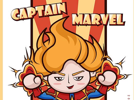 惊奇队长AI插画