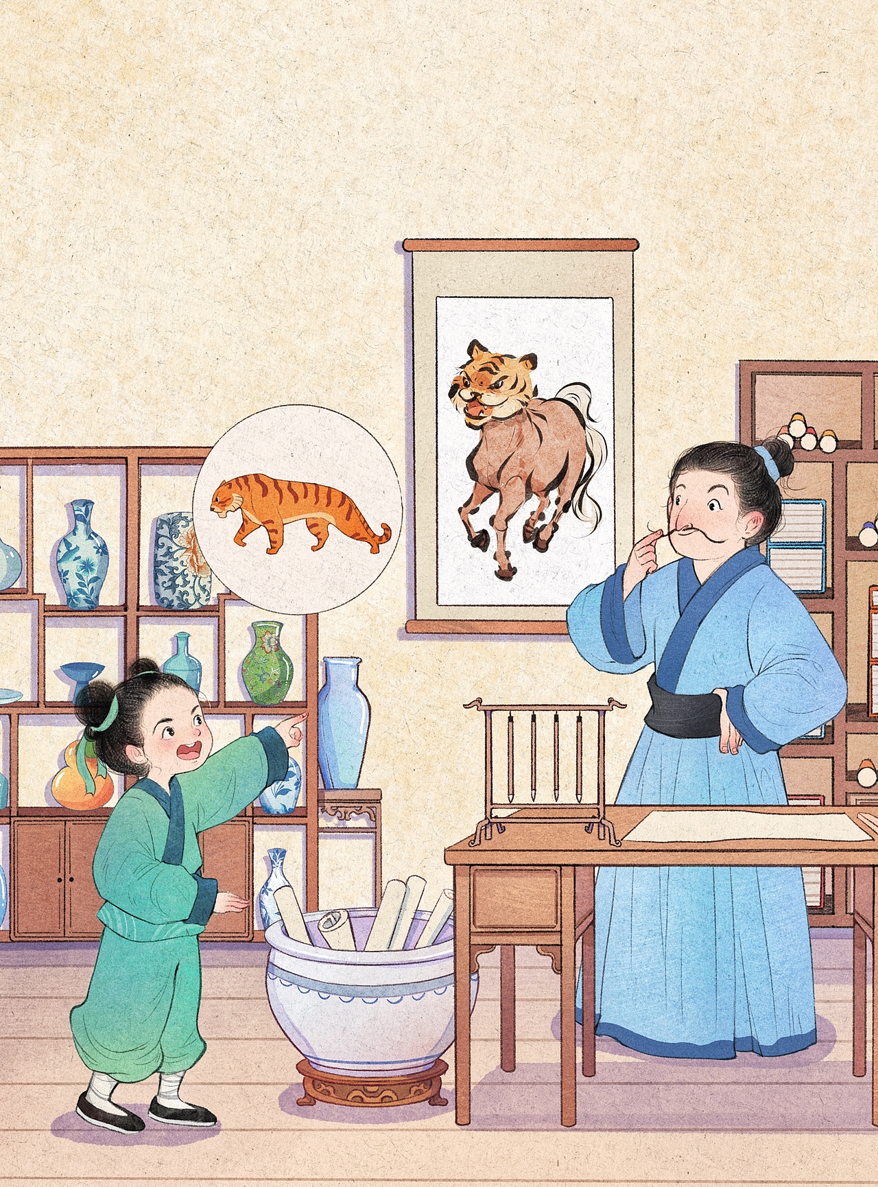 儿童插画「偏国风」（图ZMzQ3NjgyNDg4） - 儿童插画 - 站酷设计师蜗牛Even原创素材 - 站酷ZCOOL
