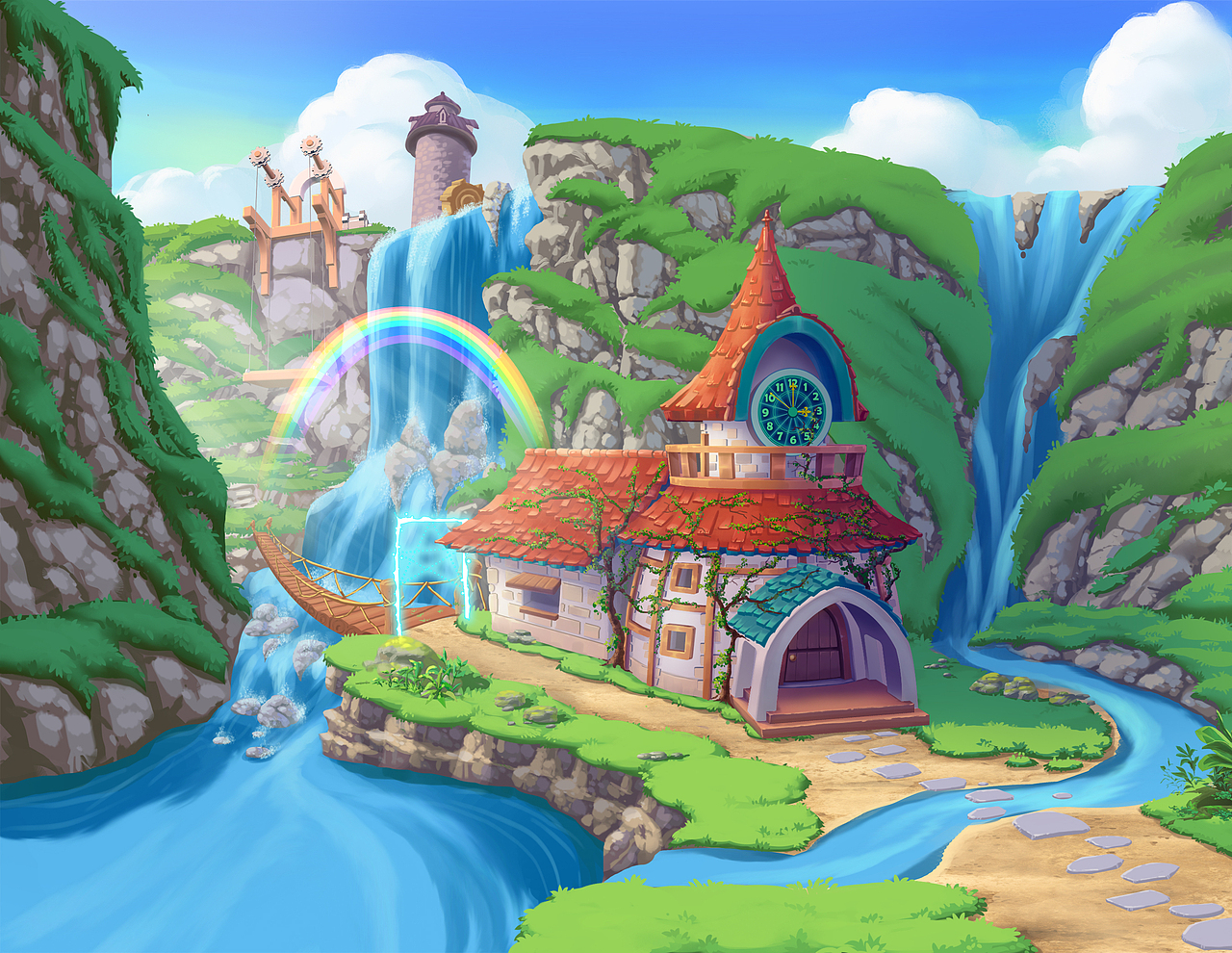 2021-Q版and扁平风格场景设定（图ZMzA2NTgwNTIw） - 概念设定 - 站酷设计师Christine霜原创素材 - 站酷ZCOOL