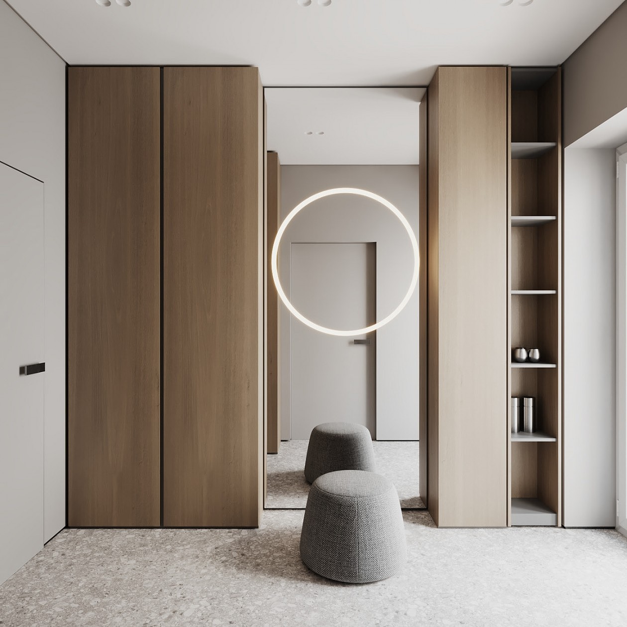 原木+高级灰 打造出既精致又有质感的住宅