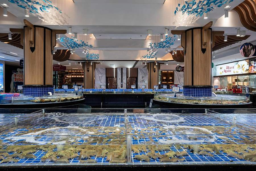 东莞新嘉园海鲜城海鲜池设计欣赏（图ZMzM2MTc5MjEy） - 酒店餐饮设计 - 站酷设计师尤度设计原创素材 - 站酷ZCOOL