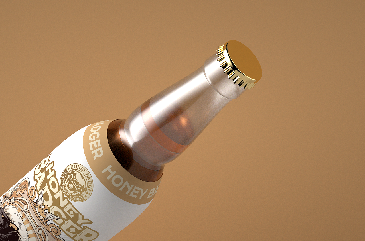 啤酒-蜜獾精酿/包装设计