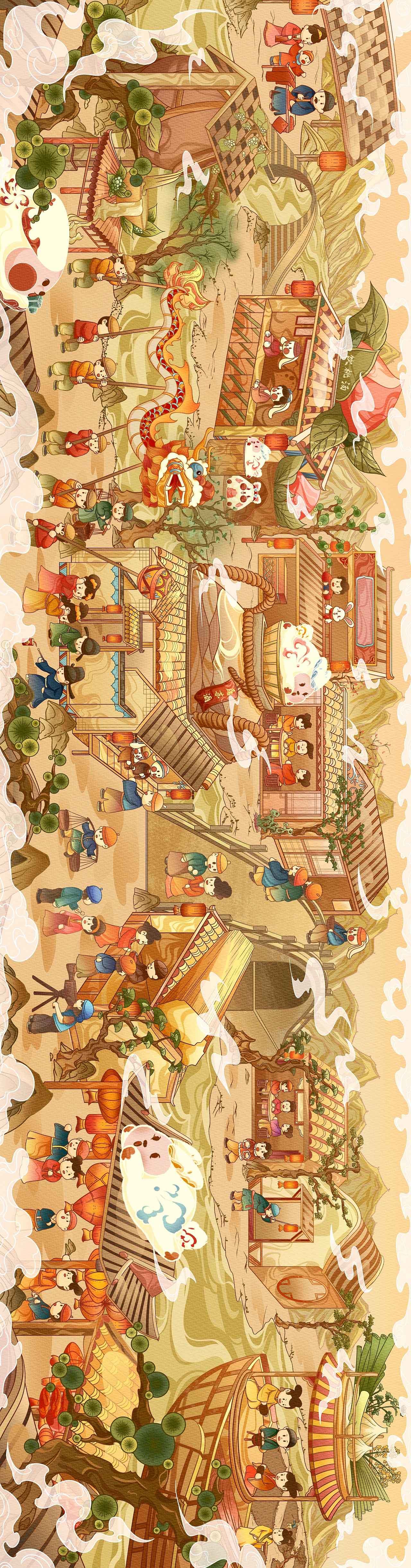 卯兔贺新春|国潮插画（图ZMzI4NzMyODM2） - 商业插画 - 站酷设计师一只小瑜原创素材 - 站酷ZCOOL