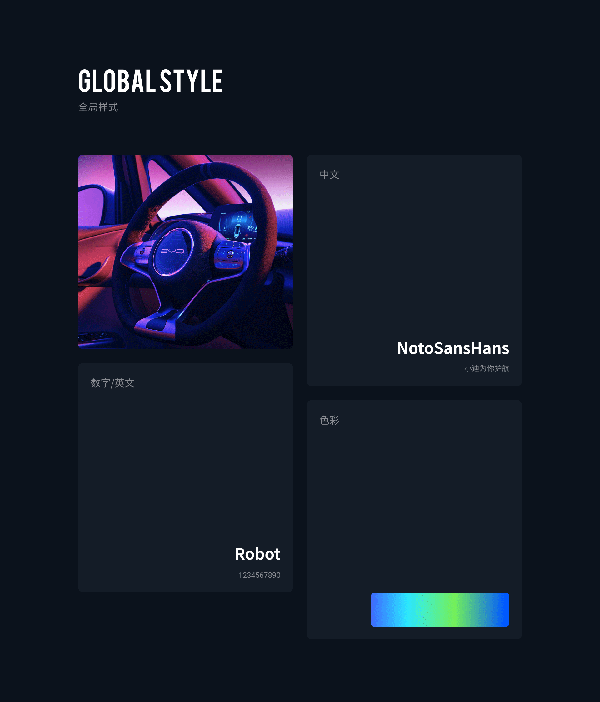 比亚迪车机主题设计-蓝色星河