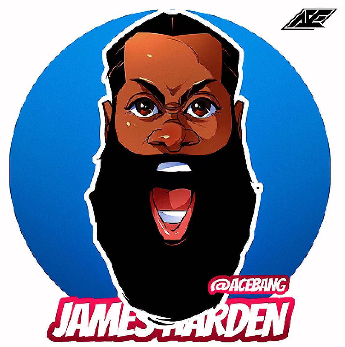 哈登插画集 美漫写实卡通 海报封面包装设计KV主视觉（图ZMzQ4MDE5NjYw） - 商业插画 - 站酷设计师AceBang原创素材 - 站酷ZCOOL