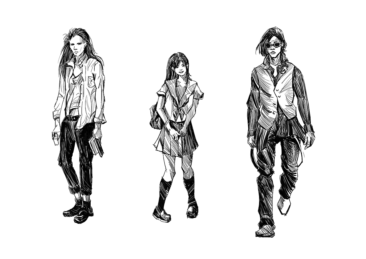 人物速写练习2022年12月