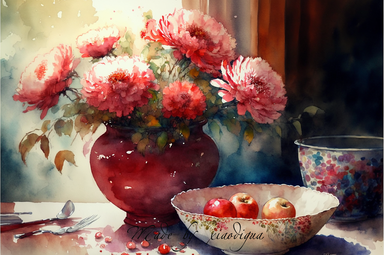 插画-水彩花卉（图ZMzI4MDg5NDAw） - 商业插画 - 站酷设计师小地瓜仔仔原创素材 - 站酷ZCOOL