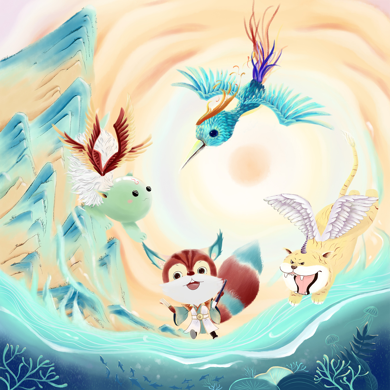 山海小怪兽（图ZMzAyNjU2Mzky） - 商业插画 - 站酷设计师上善若水139原创素材 - 站酷ZCOOL