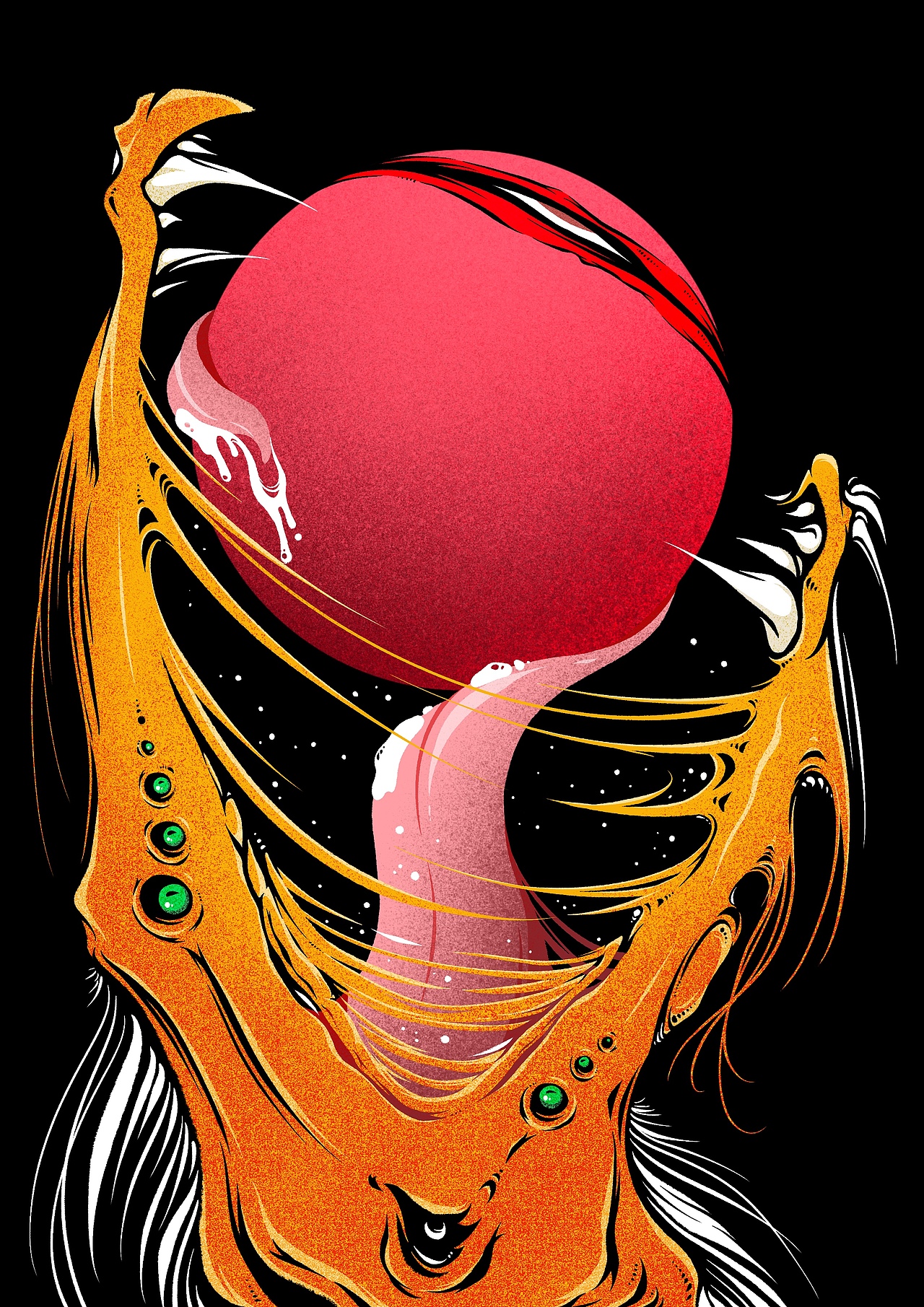 一组深海系列的怪物插画