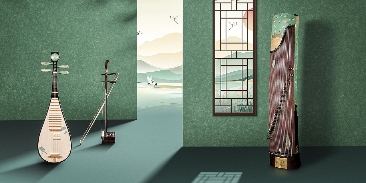 敦煌乐器新品拍摄