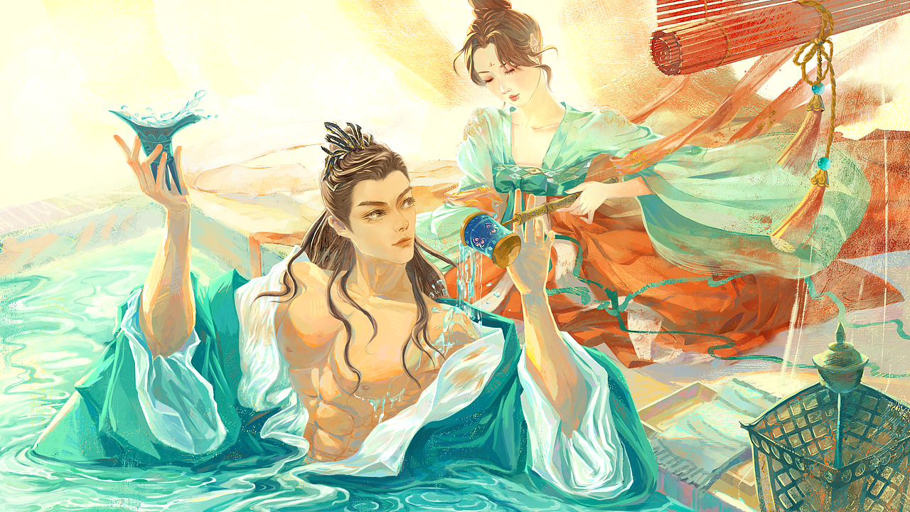 氛围感国风角色/场景小合集（图ZMzIzNjI5MjQw） - 商业插画 - 站酷设计师熊只只呀原创素材 - 站酷ZCOOL