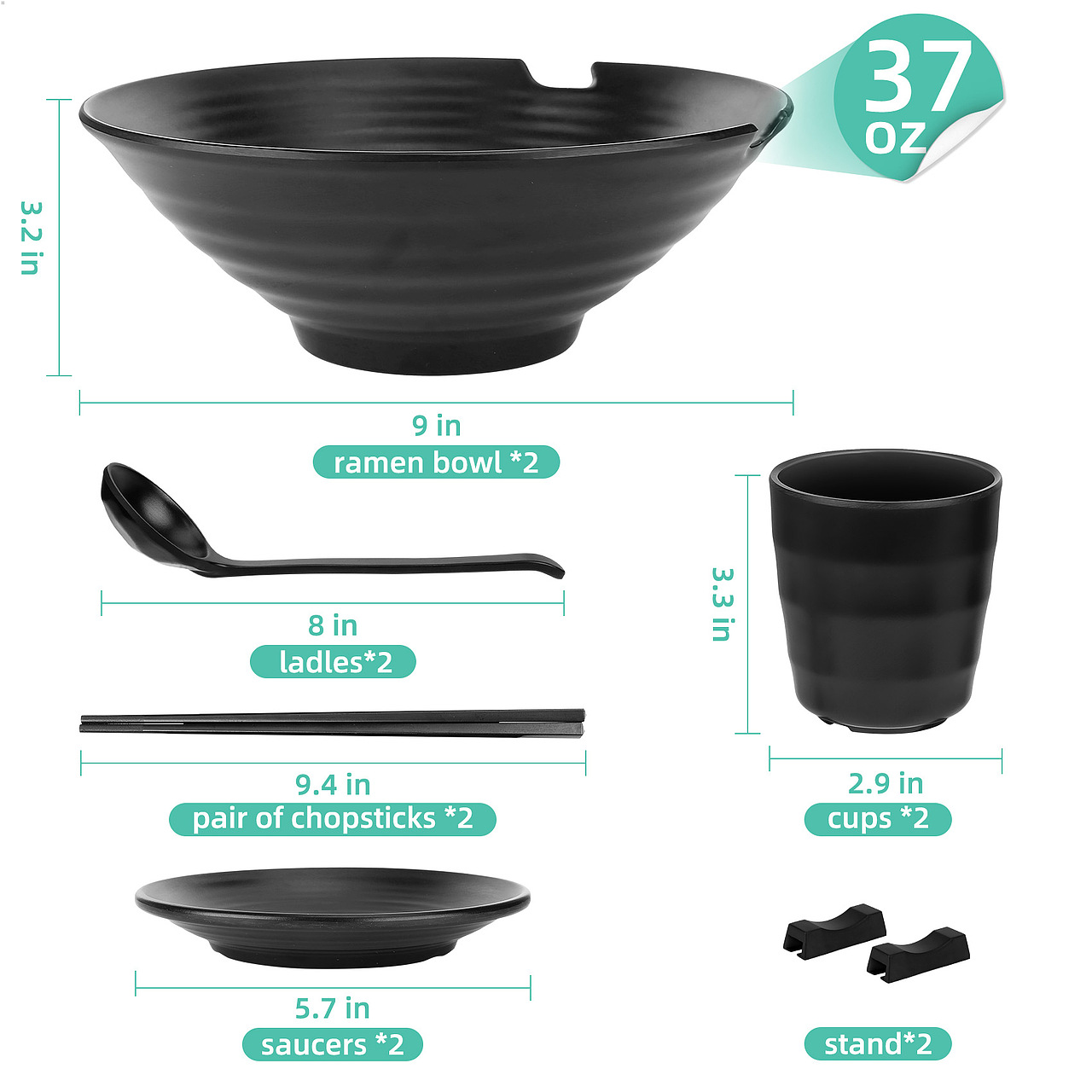 亚马逊主图详情页设计︱拉面碗套装