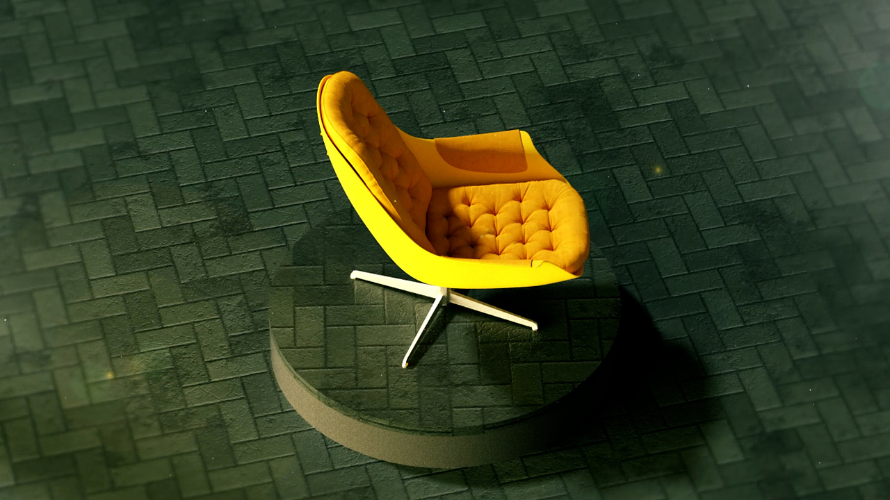 椅子C4D广告动画 半临摹