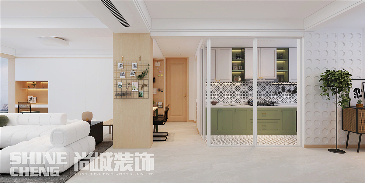 泰安卧龙大观小区144平北欧风格装饰设计效果图案例（图ZMzA0NTIzNDg0） - 家装设计 - 站酷设计师泰安尚城装饰原创素材 - 站酷ZCOOL