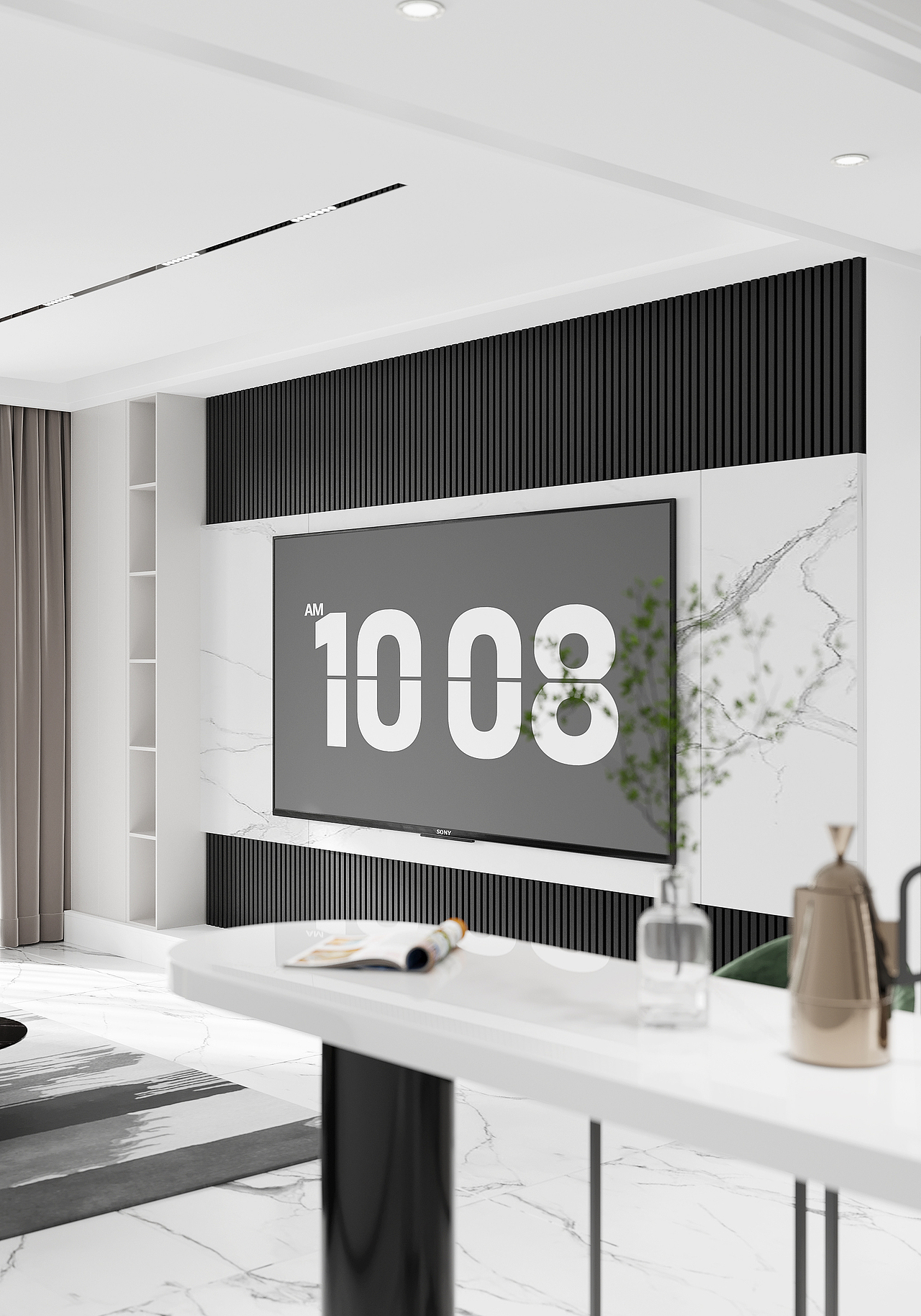 室内设计|现代|黑白灰|效果图